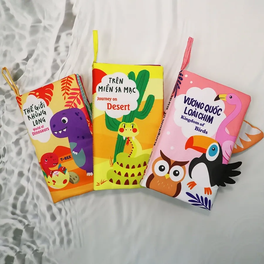 Khám phá thế giới đầu đời với Bộ Sách Vải Tương Tác - Động Vật Đáng Yêu - sách cho trẻ sơ sinh siêu dễ thương!