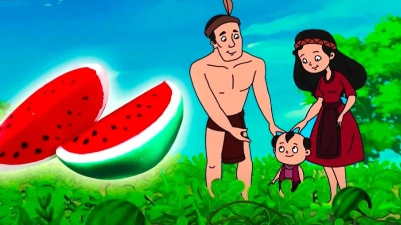 Mai An Tiêm – Truyện cổ tích dưa hấu: Mai An Tiêm và giống dưa hấu ngọt ngào trong truyện cổ tích Việt Nam nổi tiếng về ý chí vượt khó.